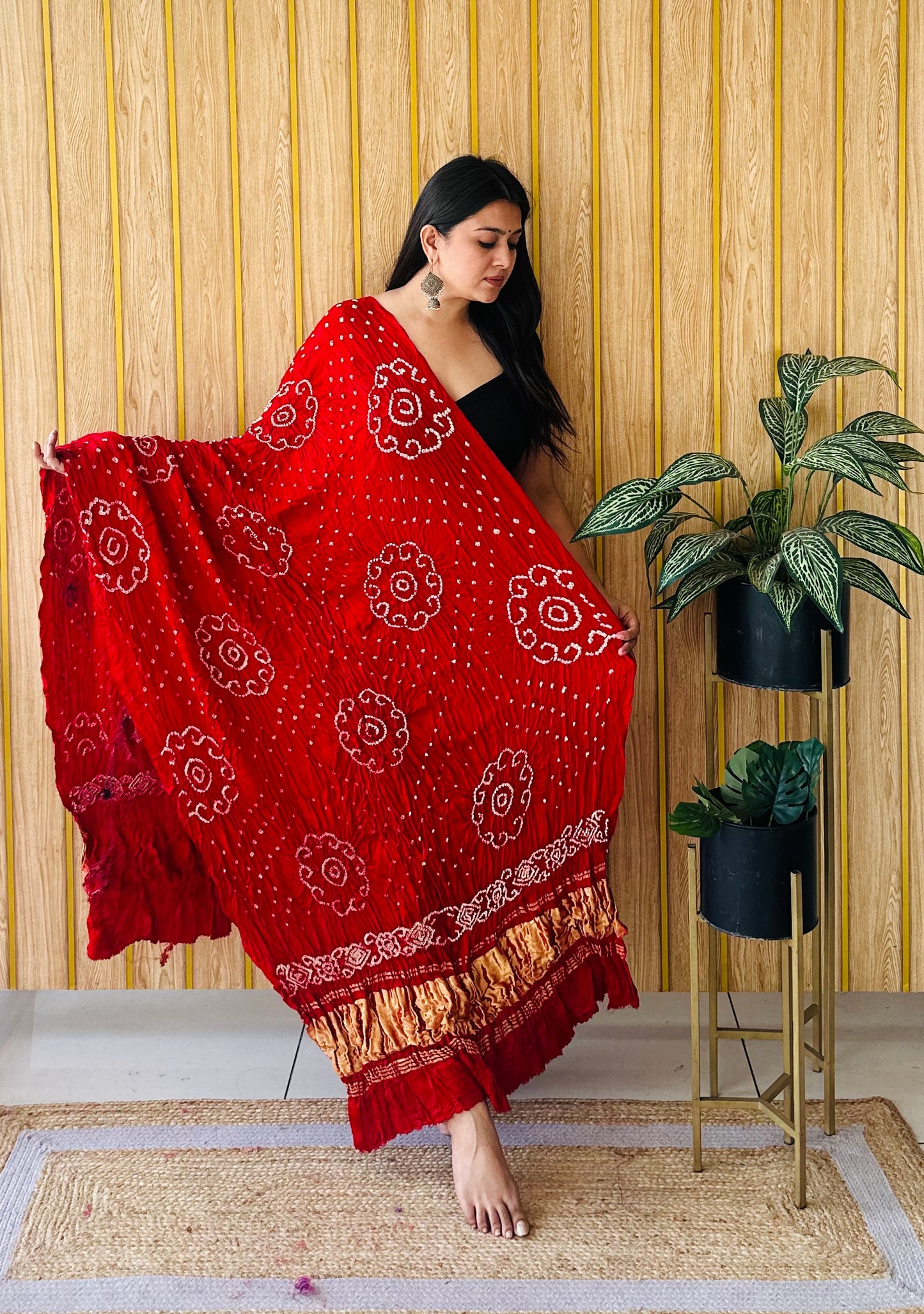 Cloud pattern red modal dupatt