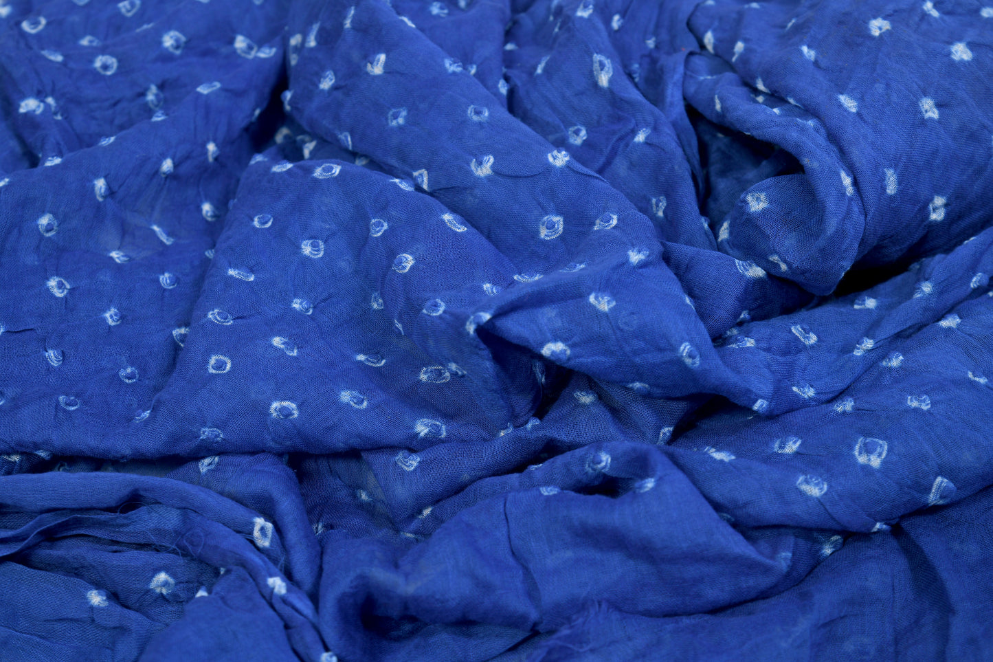 Blue Mal Cotton Bandhani Dupatta