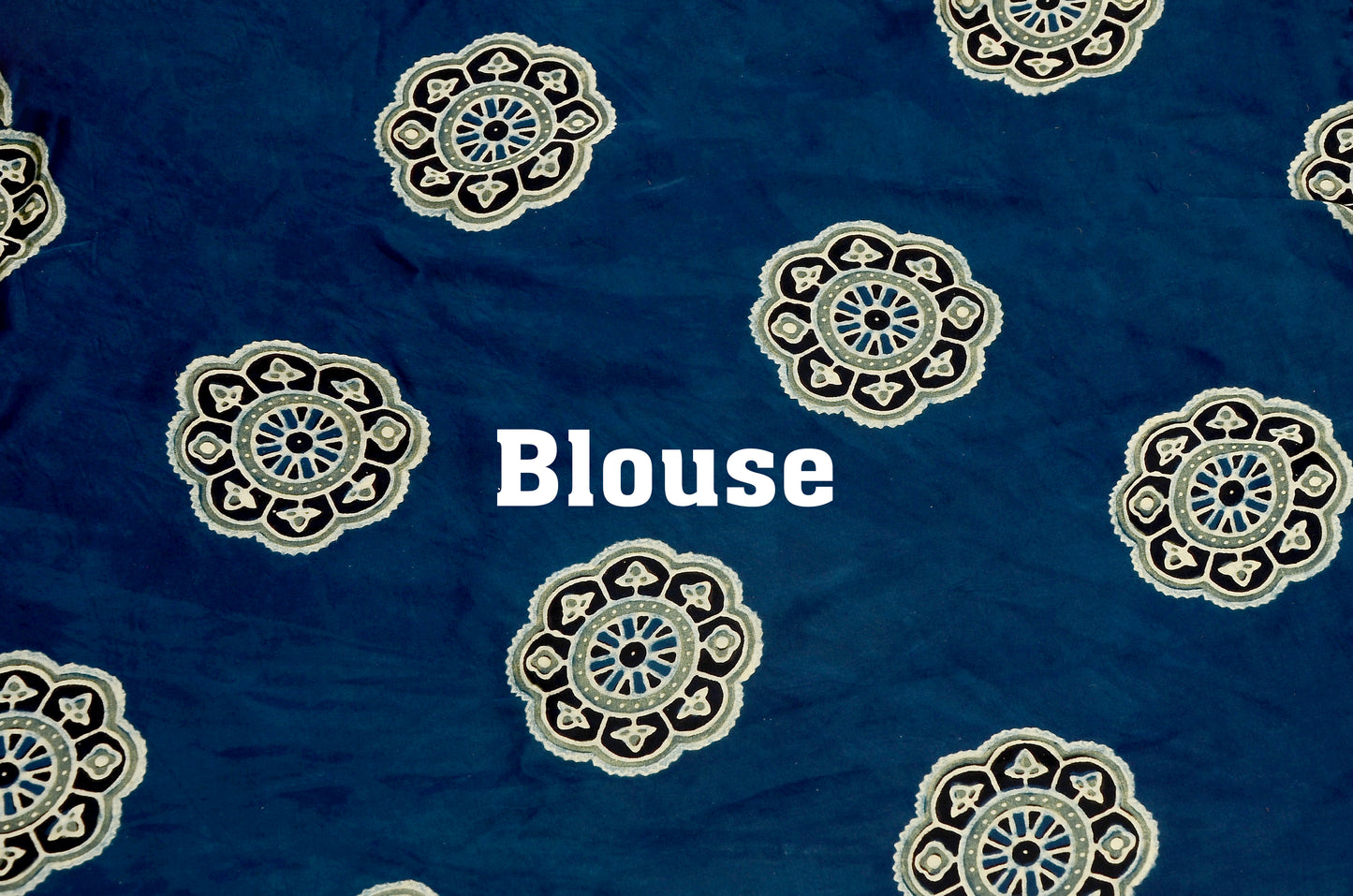Sands of tradition indigo Ajarakh block print saree