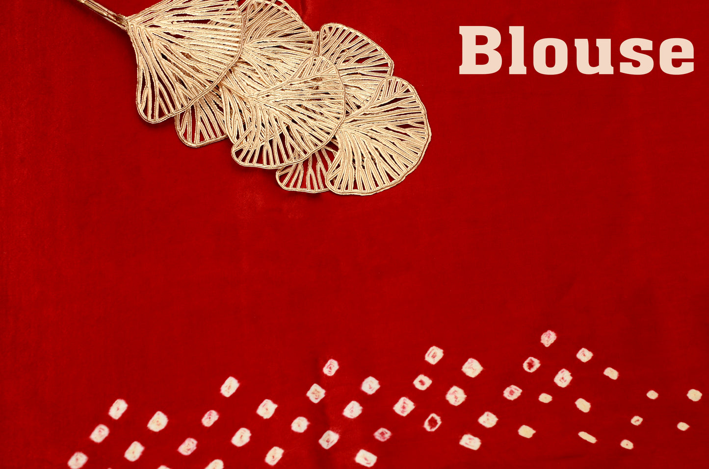 Sindoori Saaj – Red Modal Silk Bandhani Saree with Japan Zari