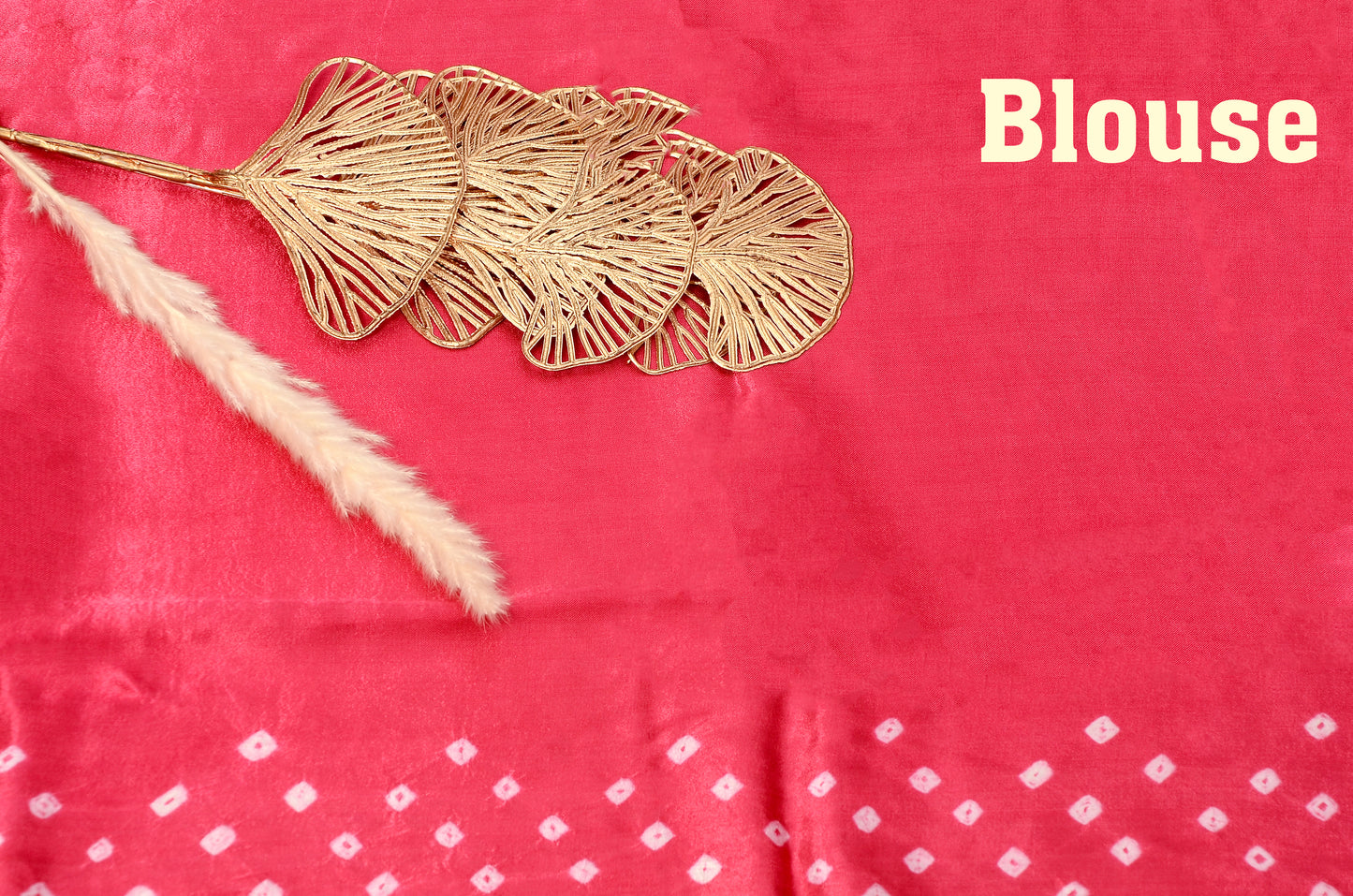“Lightweight Luxury – Hand-Tied Pink Bandhani with Japan Zari”