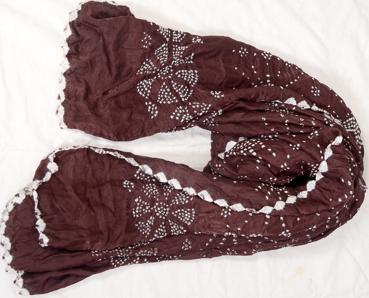 Chocolate Brown rai bandhej Dupatta