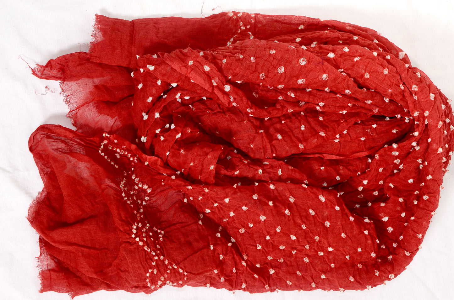 Red Mal Cotton Bandhani Dupatta