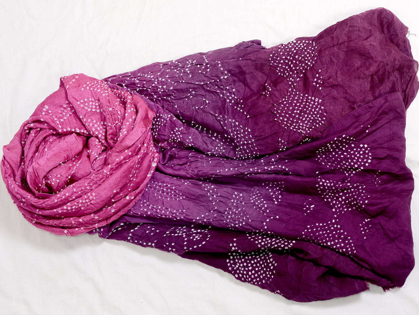 Rani and Purple rai bandhej dupatta
