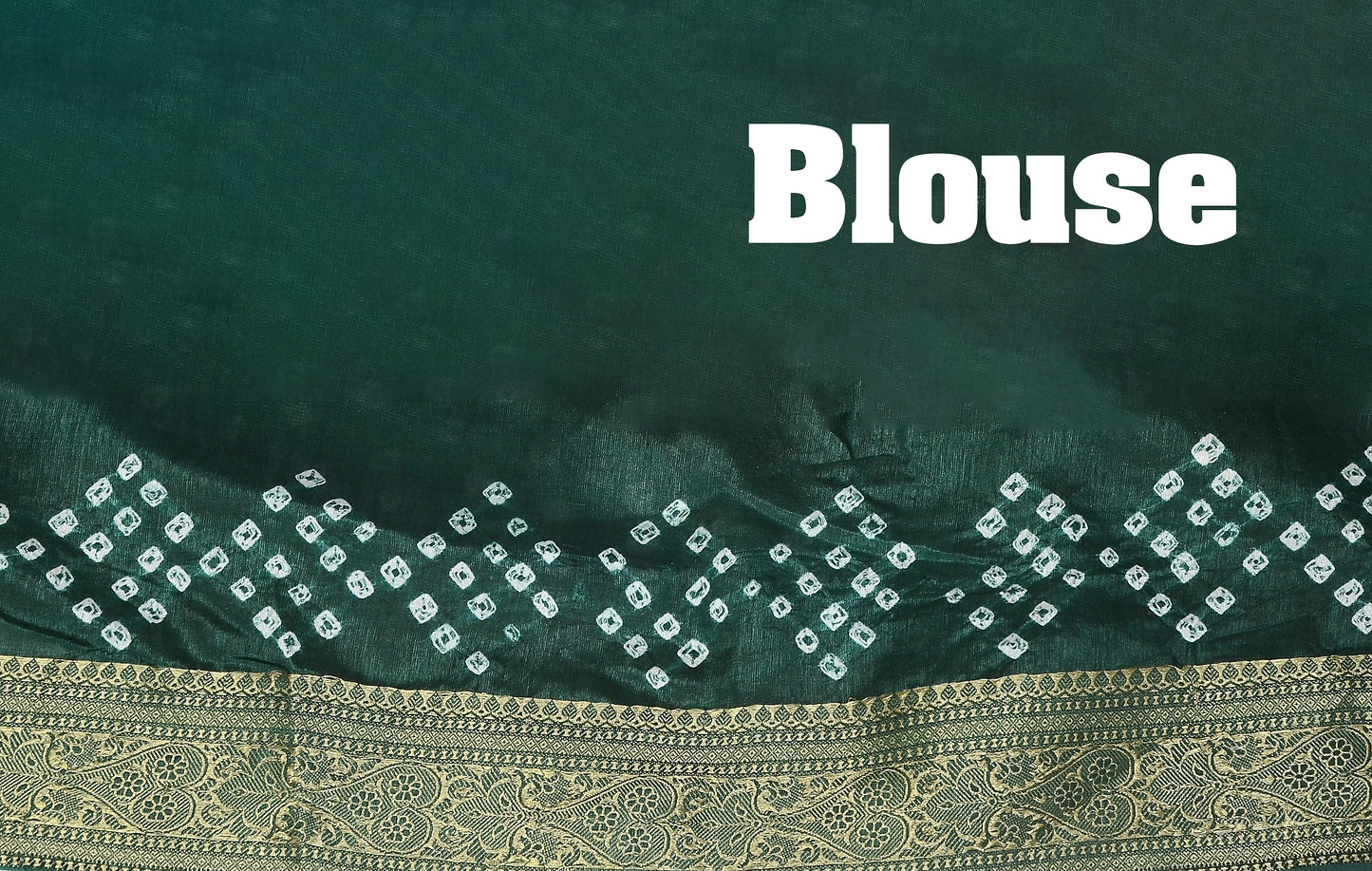 Grey and Dark Blue Dupion Silk Bandhani Saree