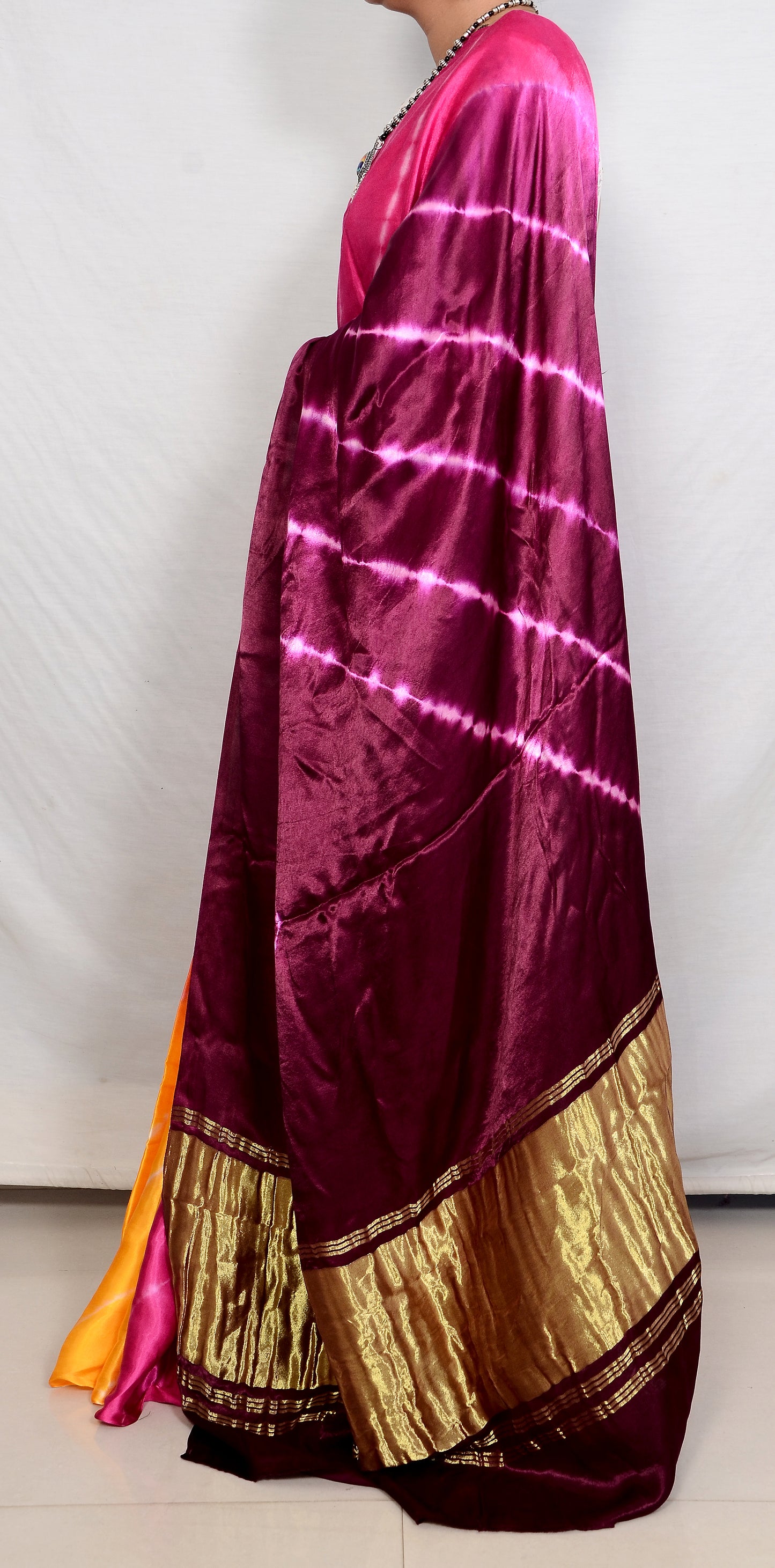 Multi colour laheriya saree