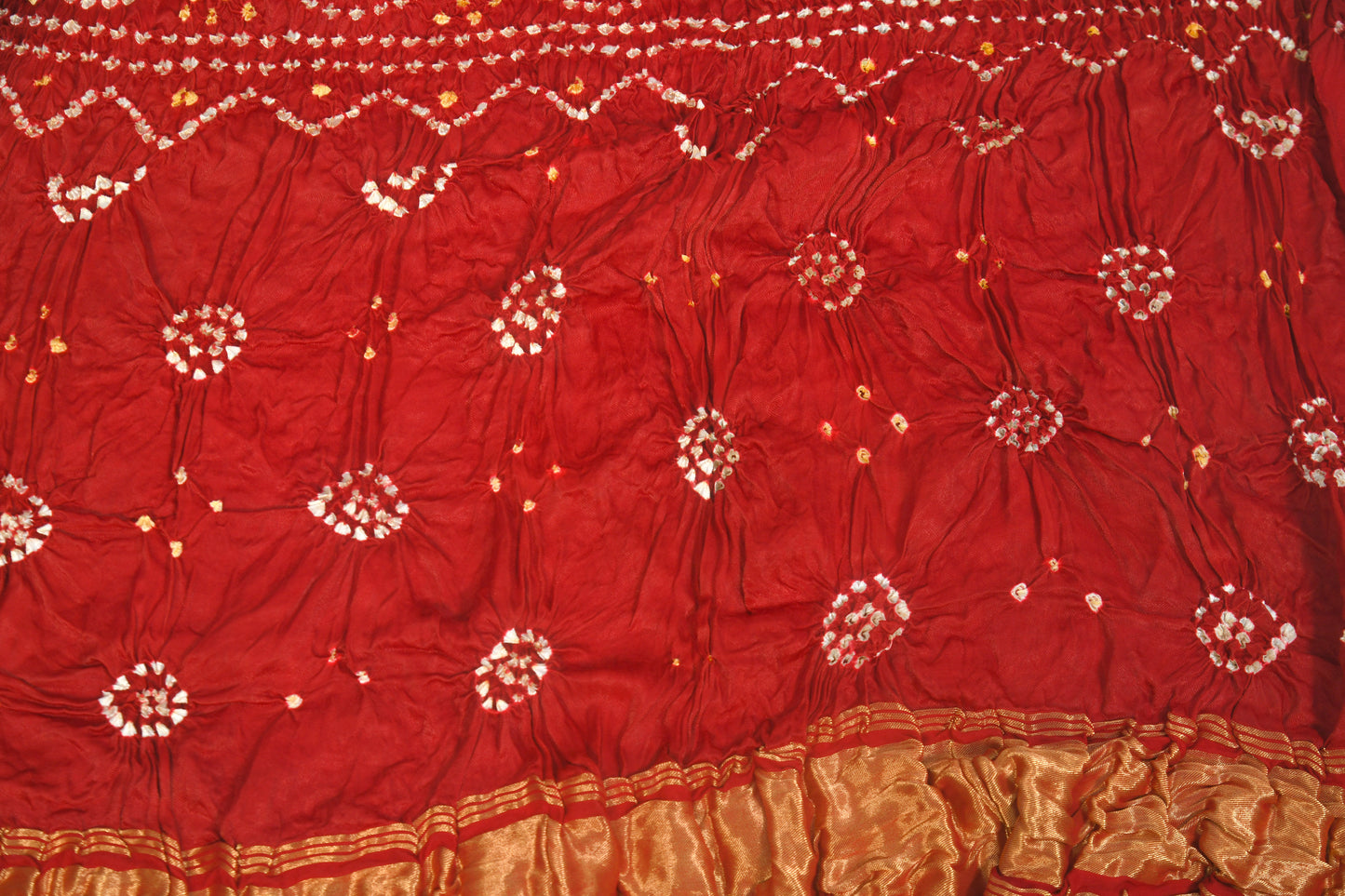 Chaandrakha pattern red modal silk dupatta