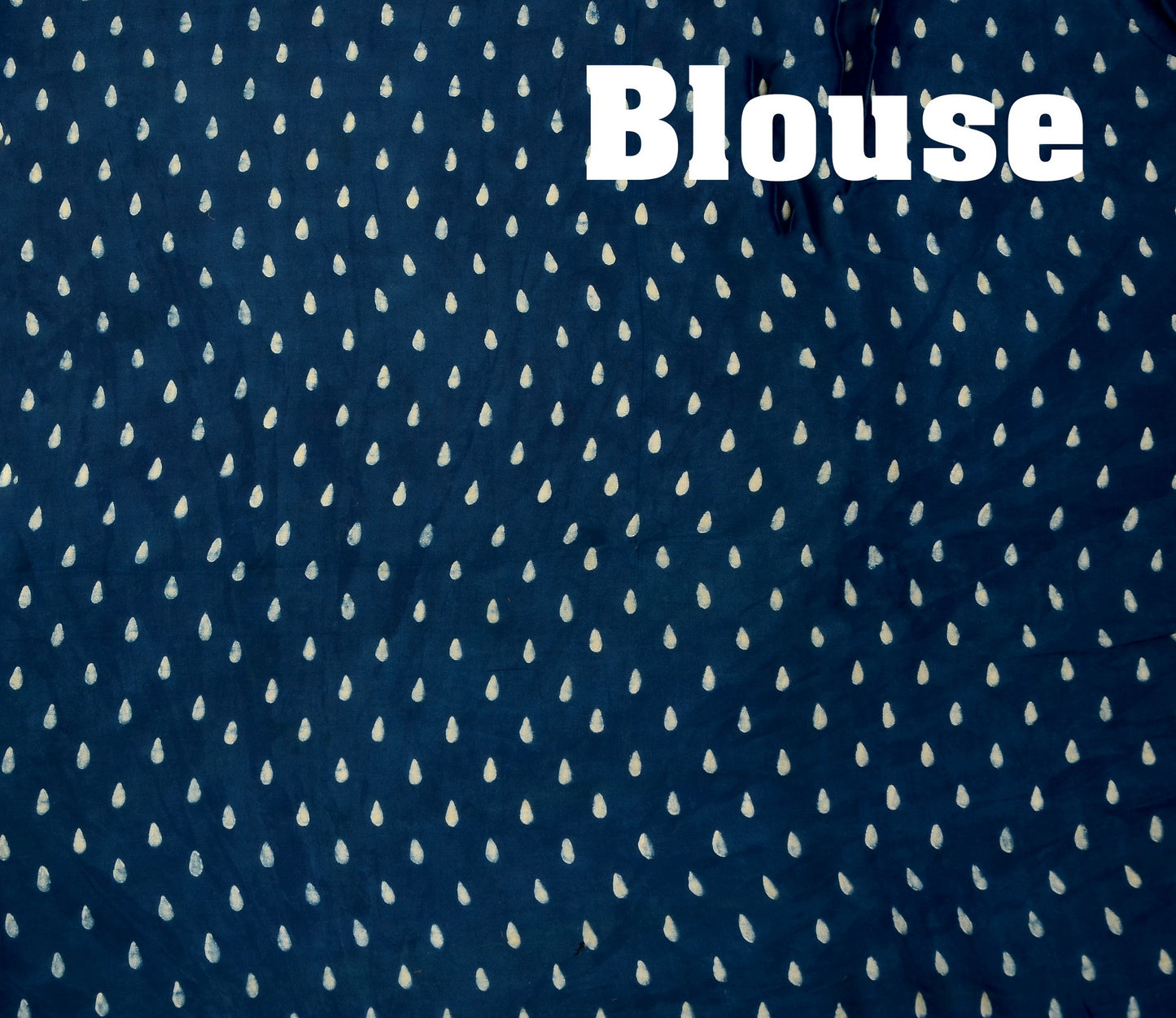 "Ocean Verse – Indigo Ajrakh Modal Silk Saree"