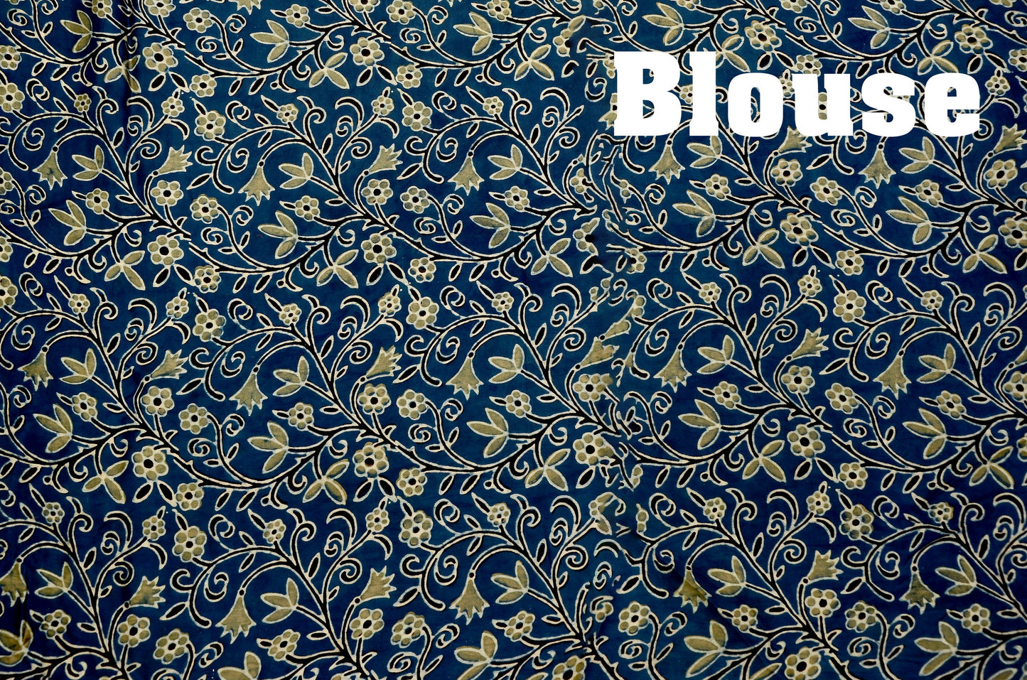 "Indigo Raga – Ajrakh Hand Block Print Saree in Modal Silk"