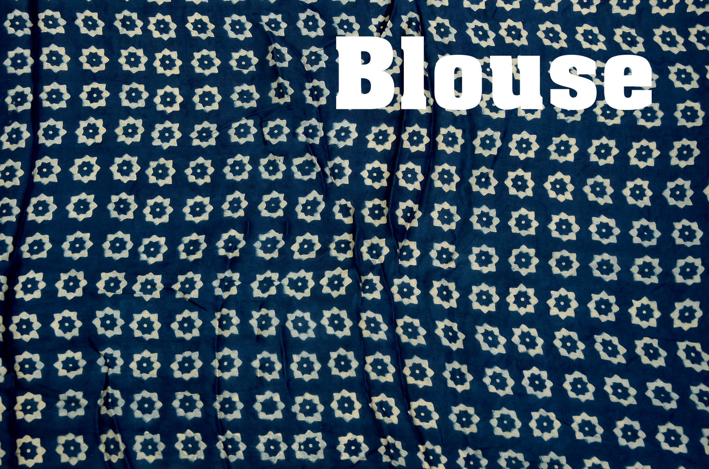 "Neela Sannata – Indigo Ajrakh Modal Silk Saree"