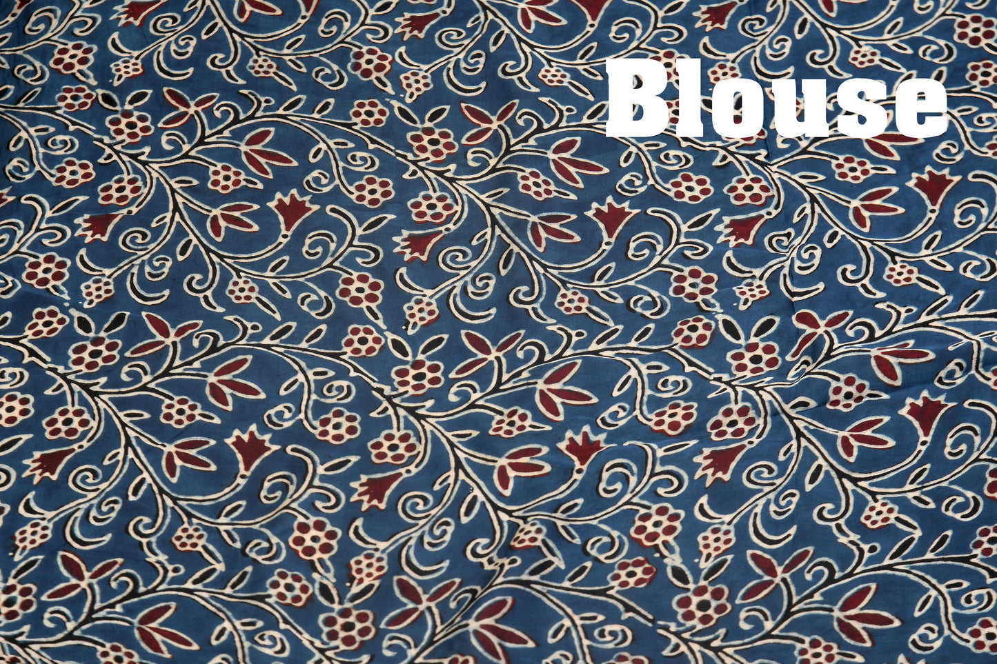 "Celestial Circles – Handcrafted Indigo Ajrakh Modal Silk Saree"