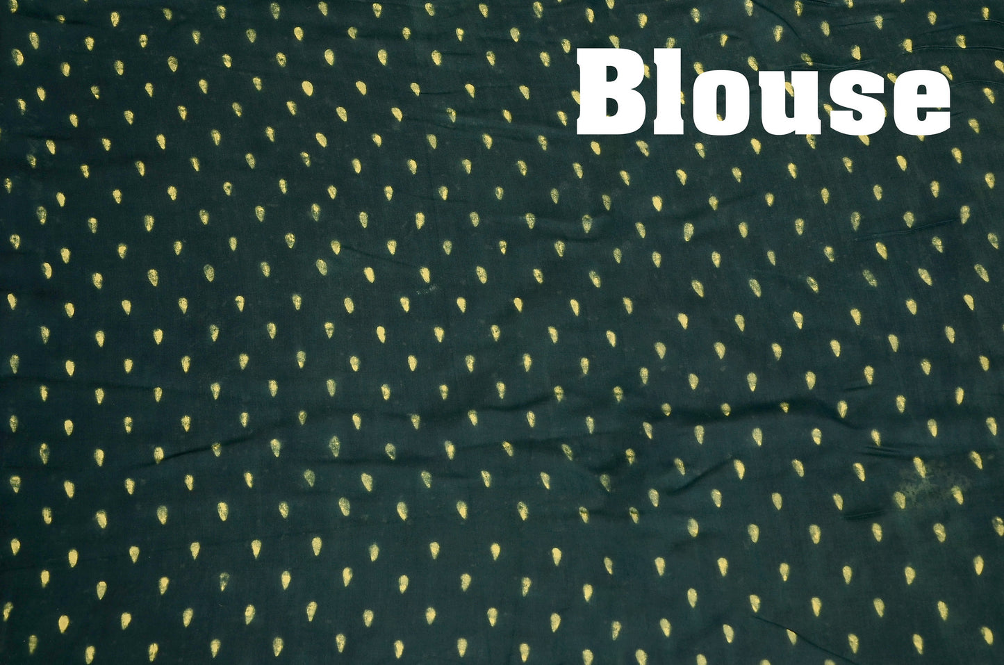 "Emerald Dusk – Green Ajrakh Hand Block Print Saree in Modal Silk"