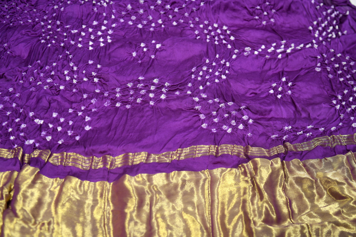 Star Pattern Purple Modal Silk Dupatta