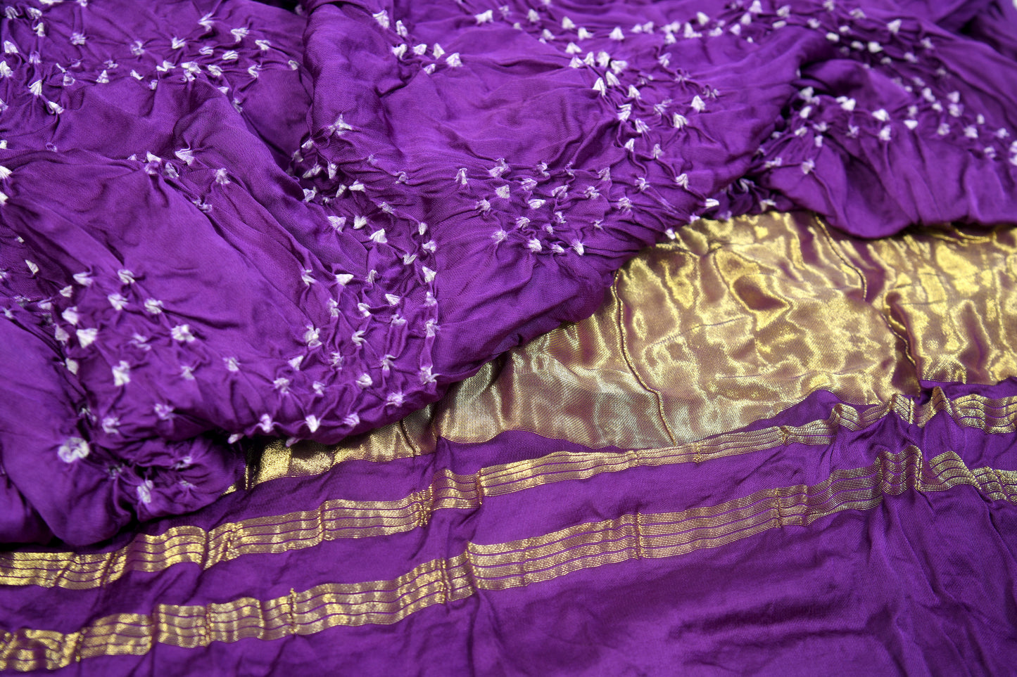 Star Pattern Purple Modal Silk Dupatta