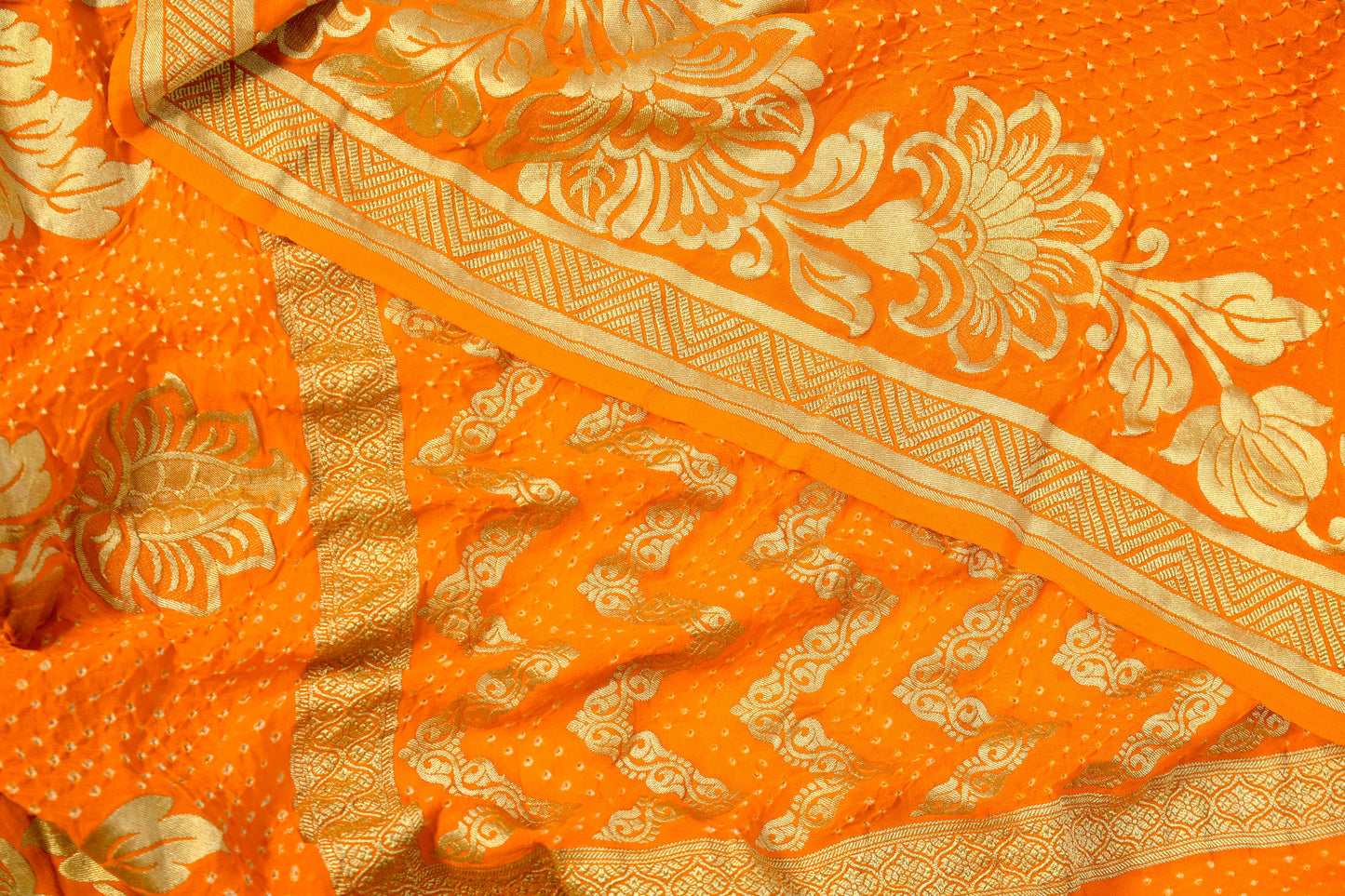 Bandhani royal mustard yellow dupatta
