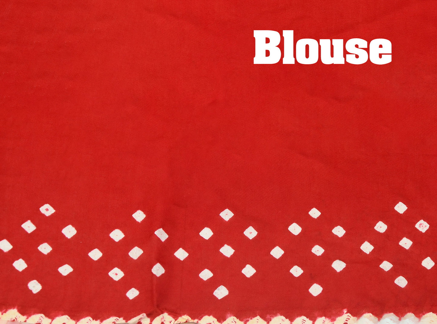Red dani saree with edges
