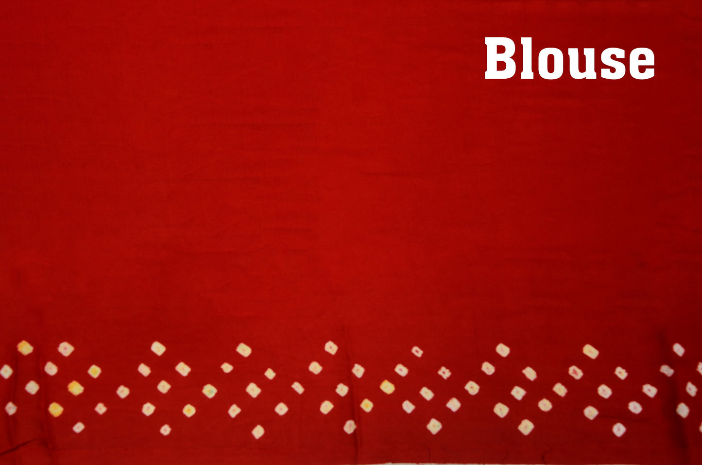 Eternal bloom blood red bandhani saree