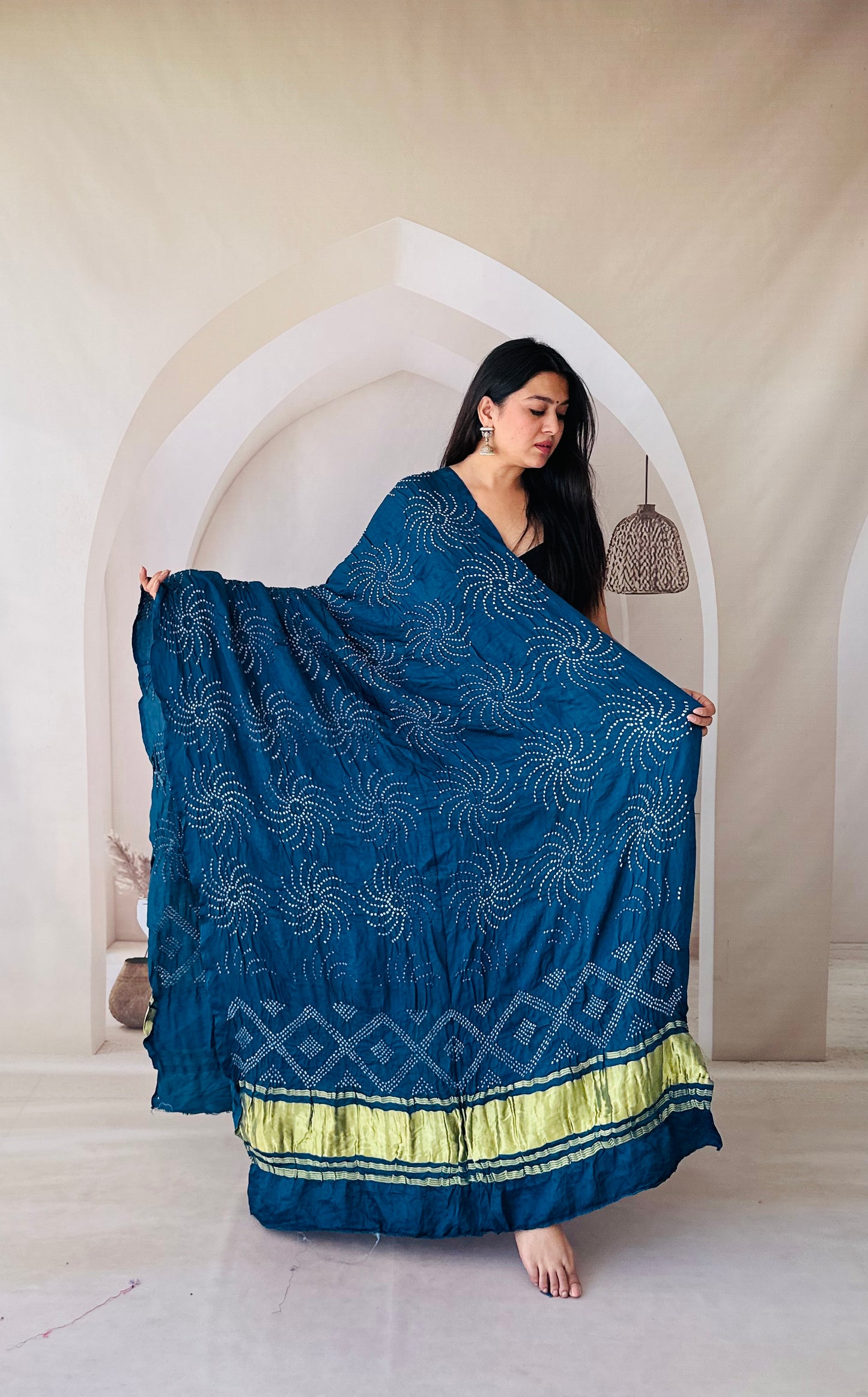 Indigo Rai Bandhej Dupatta