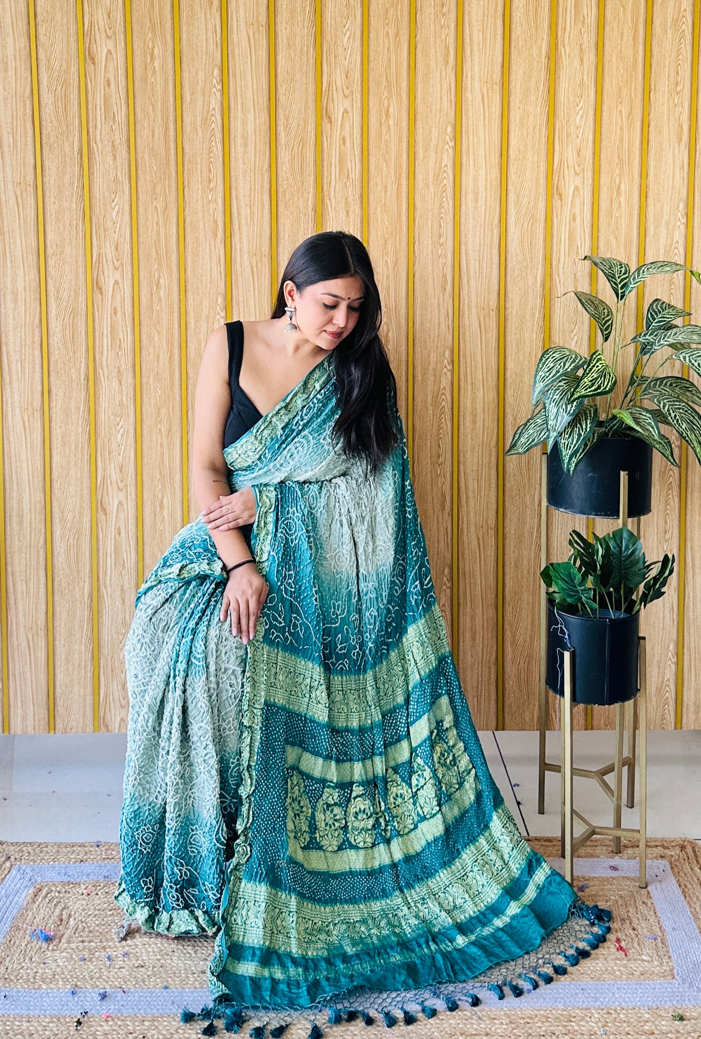 Tie-dye treasure bandhani saree