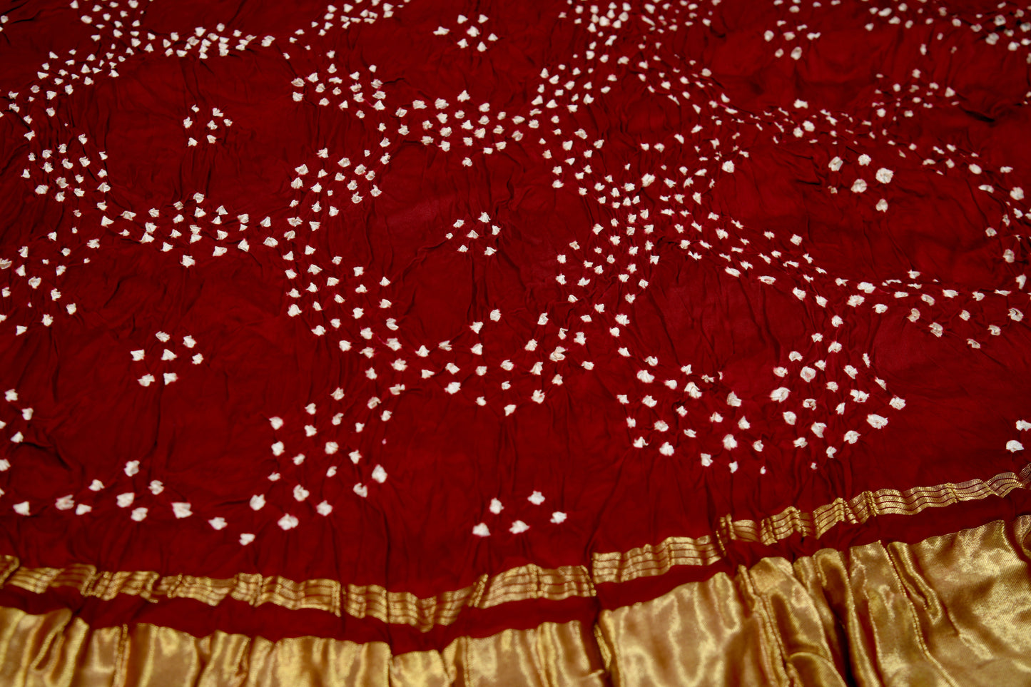Star pattern maron modal silk dupatta
