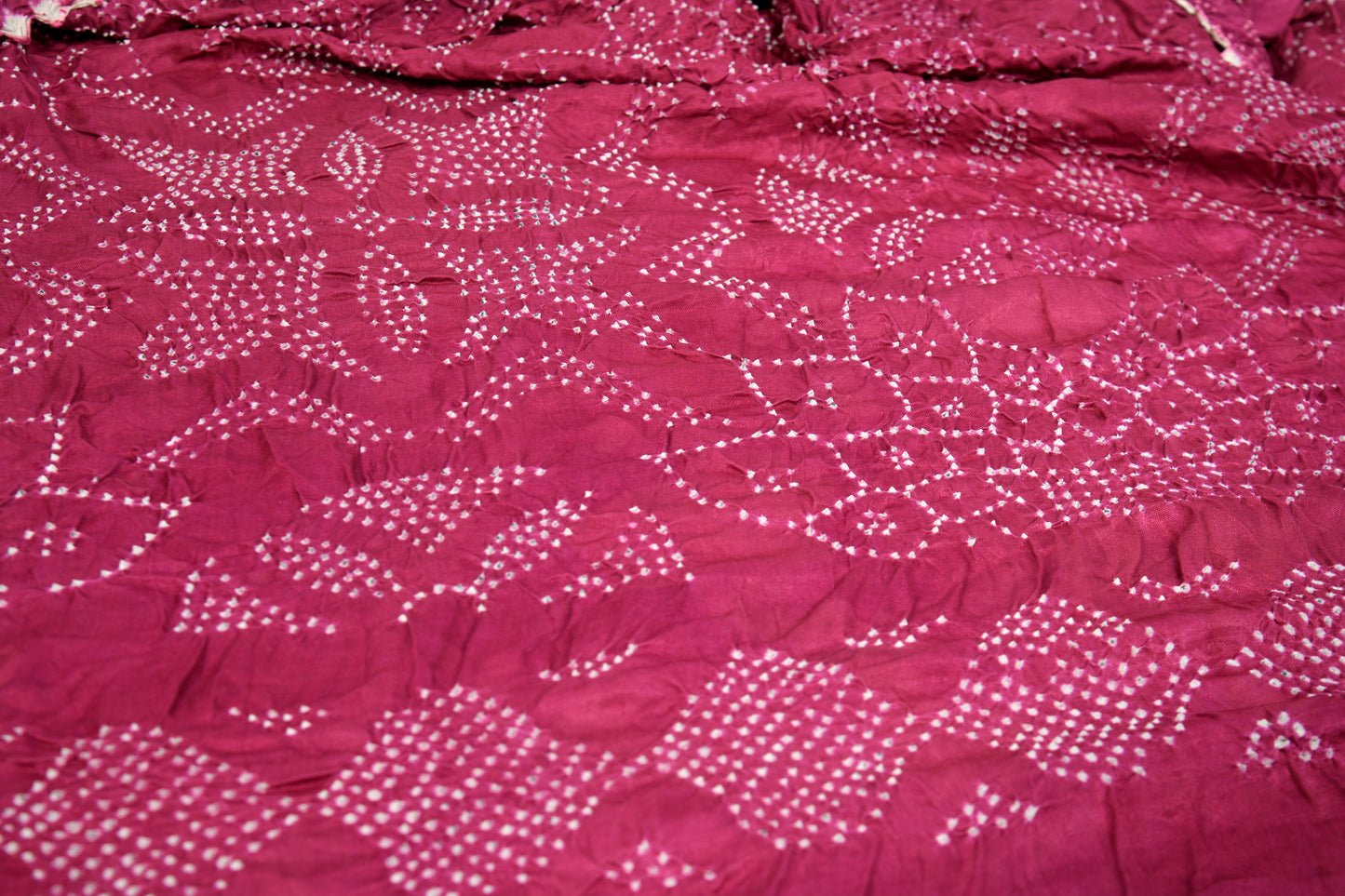 dark magenta rai bandhej dupatta