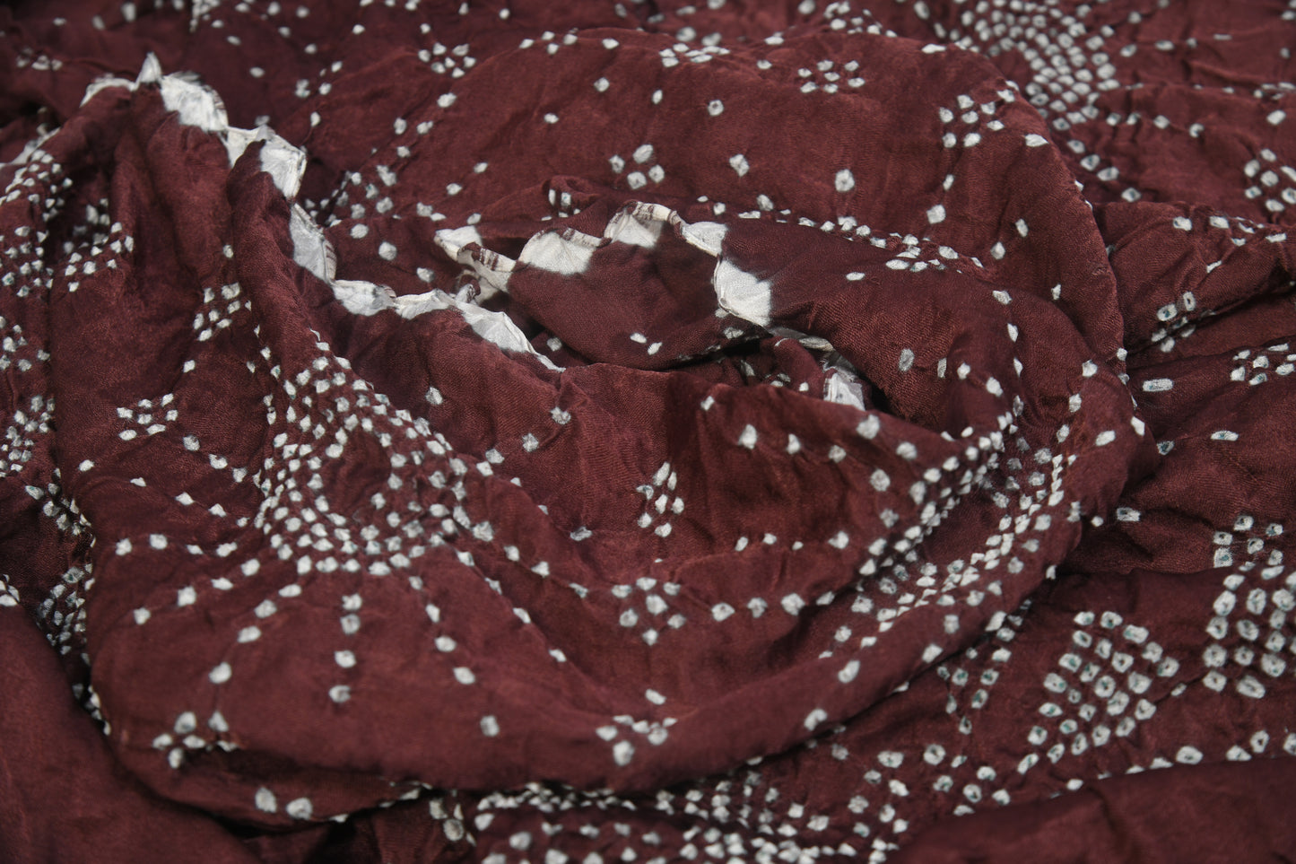 Chocolate Brown rai bandhej Dupatta
