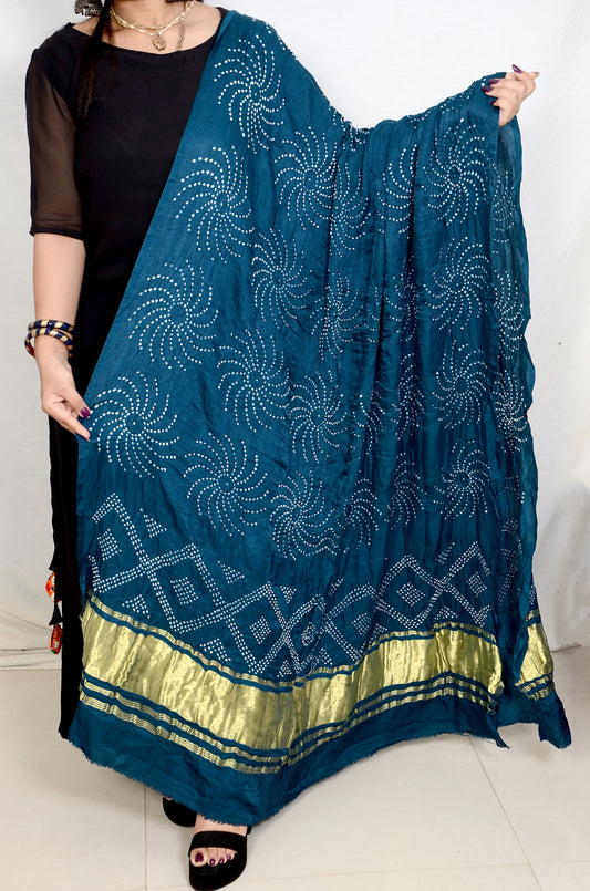 Indigo Rai Bandhej Dupatta
