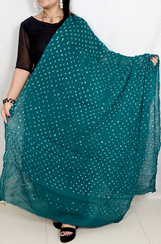 Green Mal Cotton Bandhani Dupatta