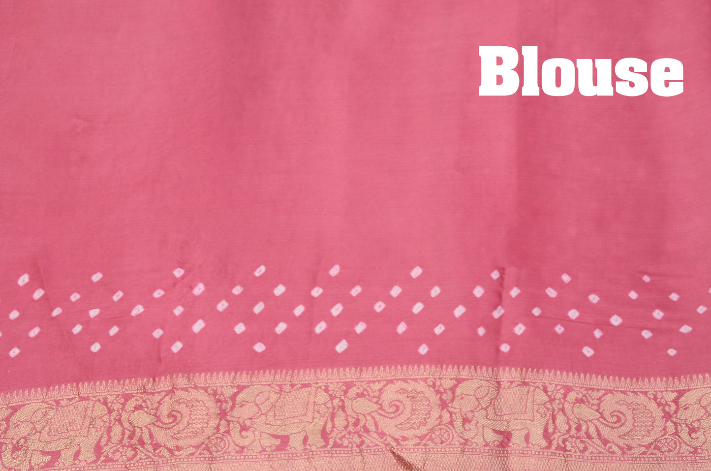 Enchanting Weaves Pink bandhani Saree