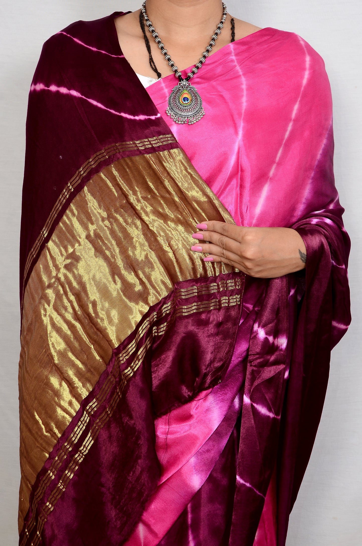 Multi colour laheriya saree
