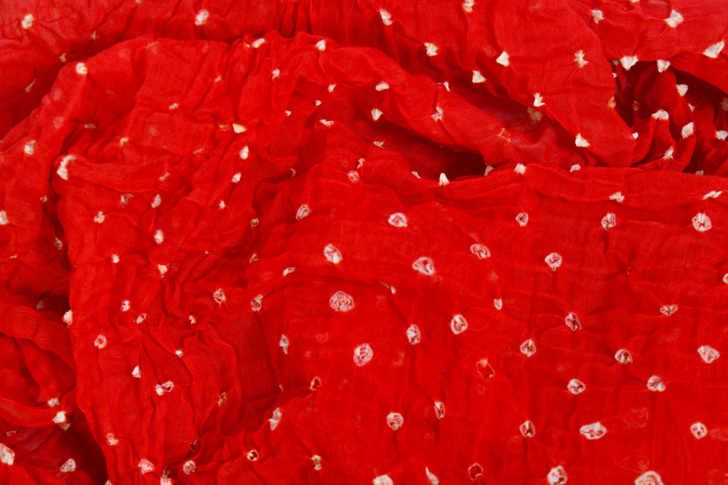 Red Mal Cotton Bandhani Dupatta