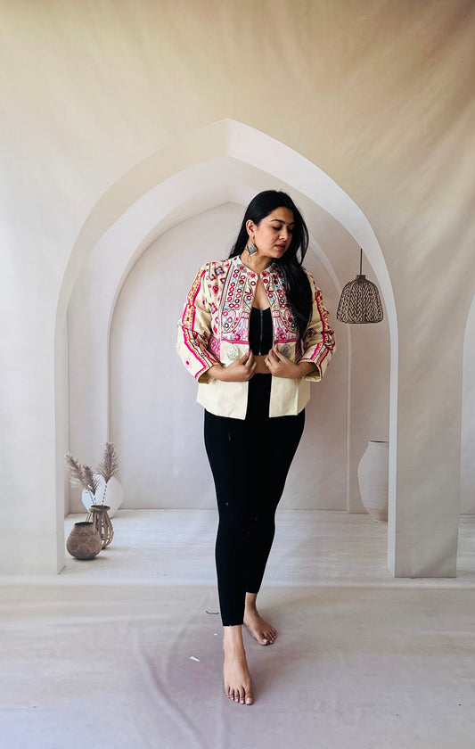 Artisan Threadwork Off White Jacket
