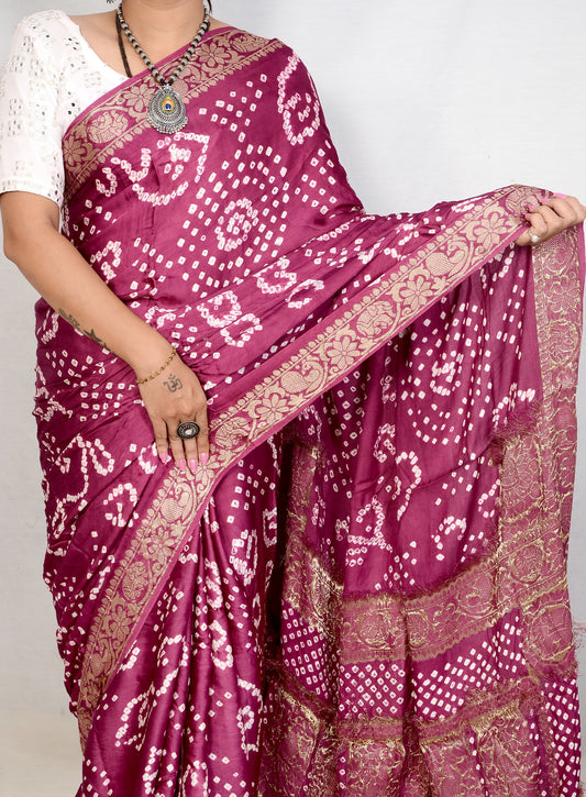 "Fancy Bandhej Viscose Saree – Traditional Look with a Modern Touch"
