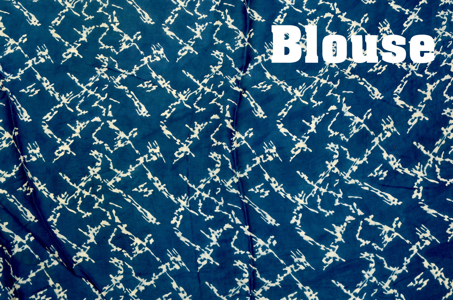 "Indigo Orbit – Blue Circle Motif Ajrakh Saree in Modal Silk"