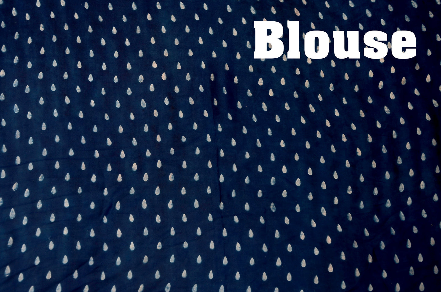 "Nila Veil – Blue Ajrakh Hand Block Print Saree in Modal Silk"