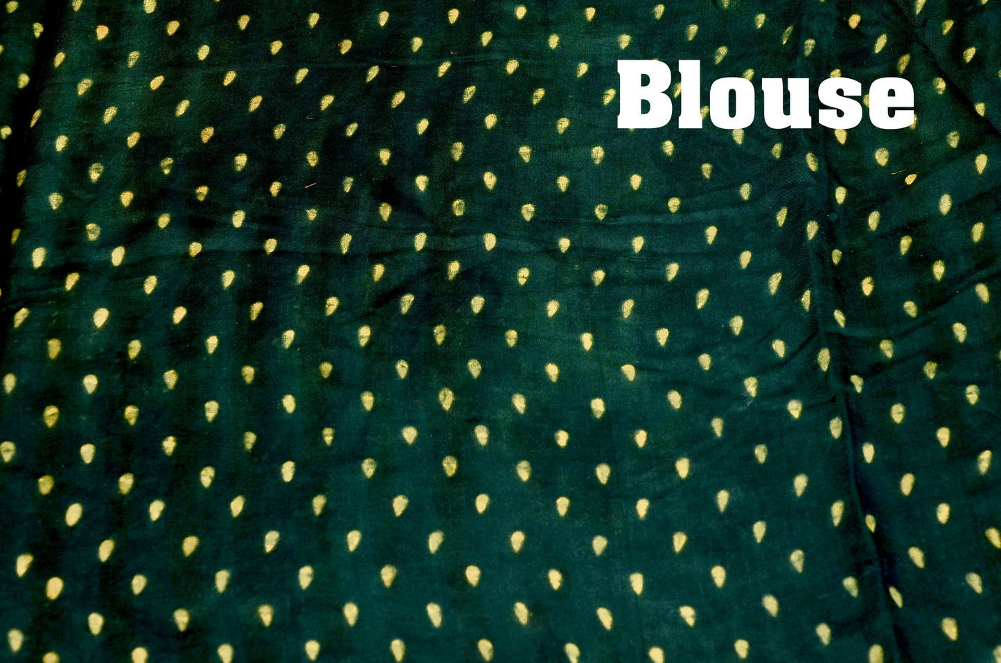 "Mehndi Muse – Green Ajrakh Hand Block Print Saree in Modal Silk"