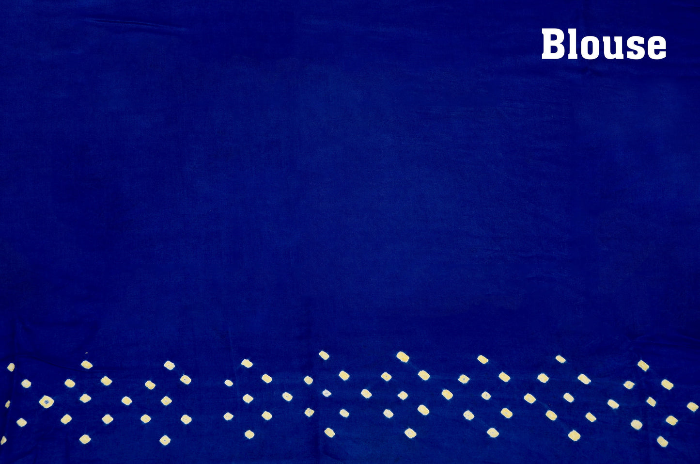 "Blue Circle Design Modal Silk Bandhani Saree with Edging – Handcrafted Elegance"