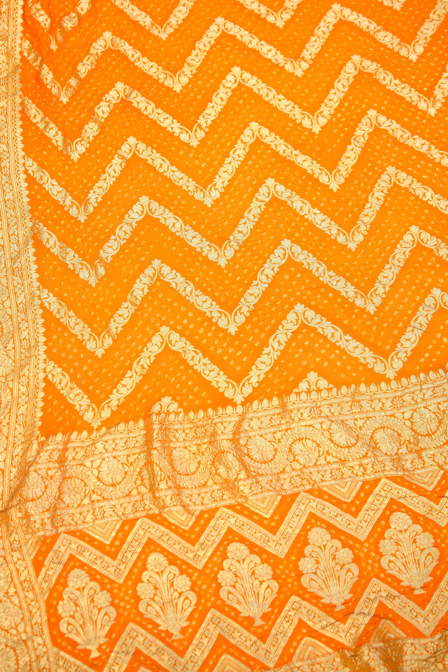 Banarasi weave wonder mustard yellow dupatta