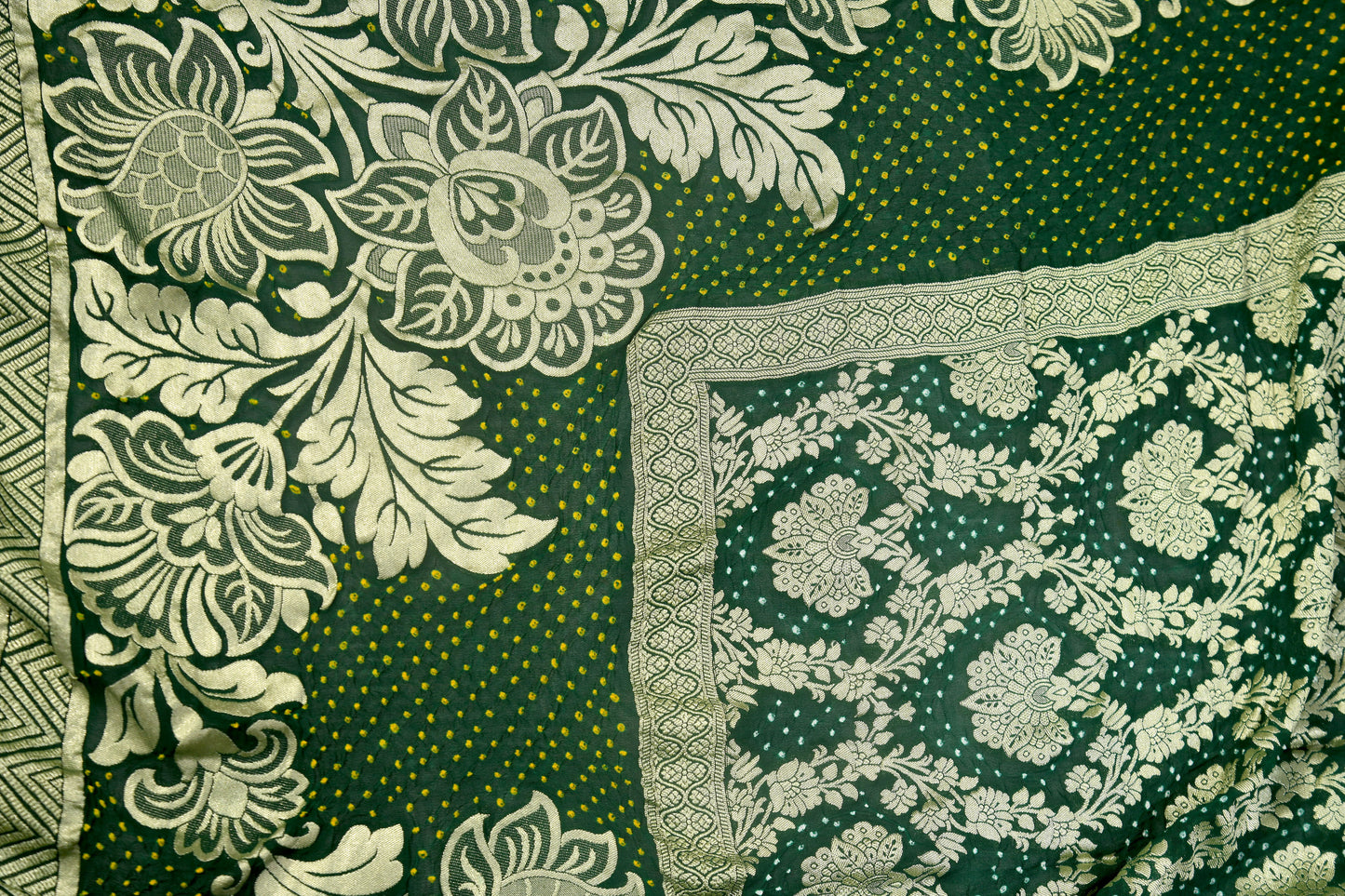 Handloom harmony bottle green dupatta