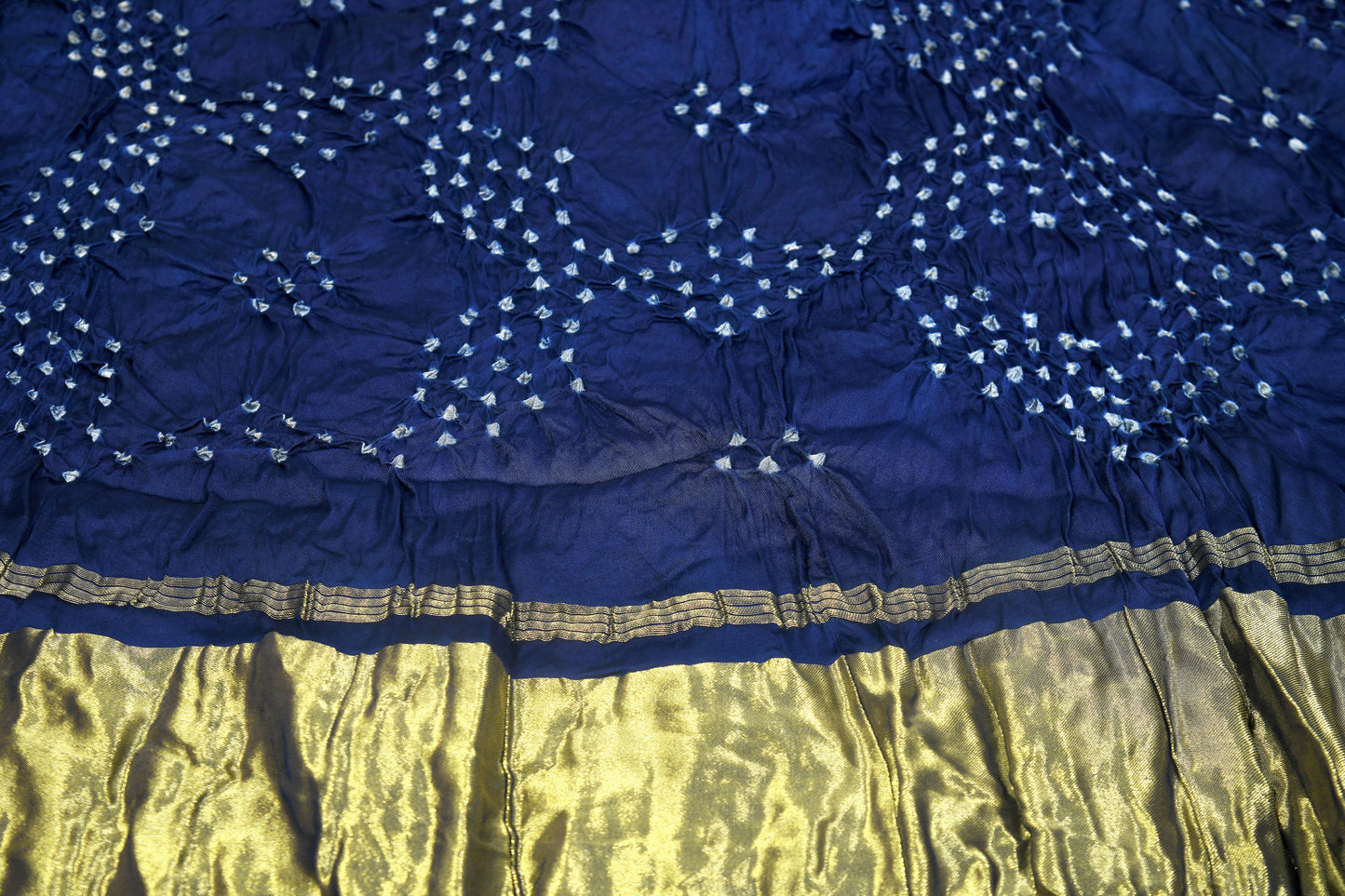 Star Pattern Blue Modal Silk Dupatta
