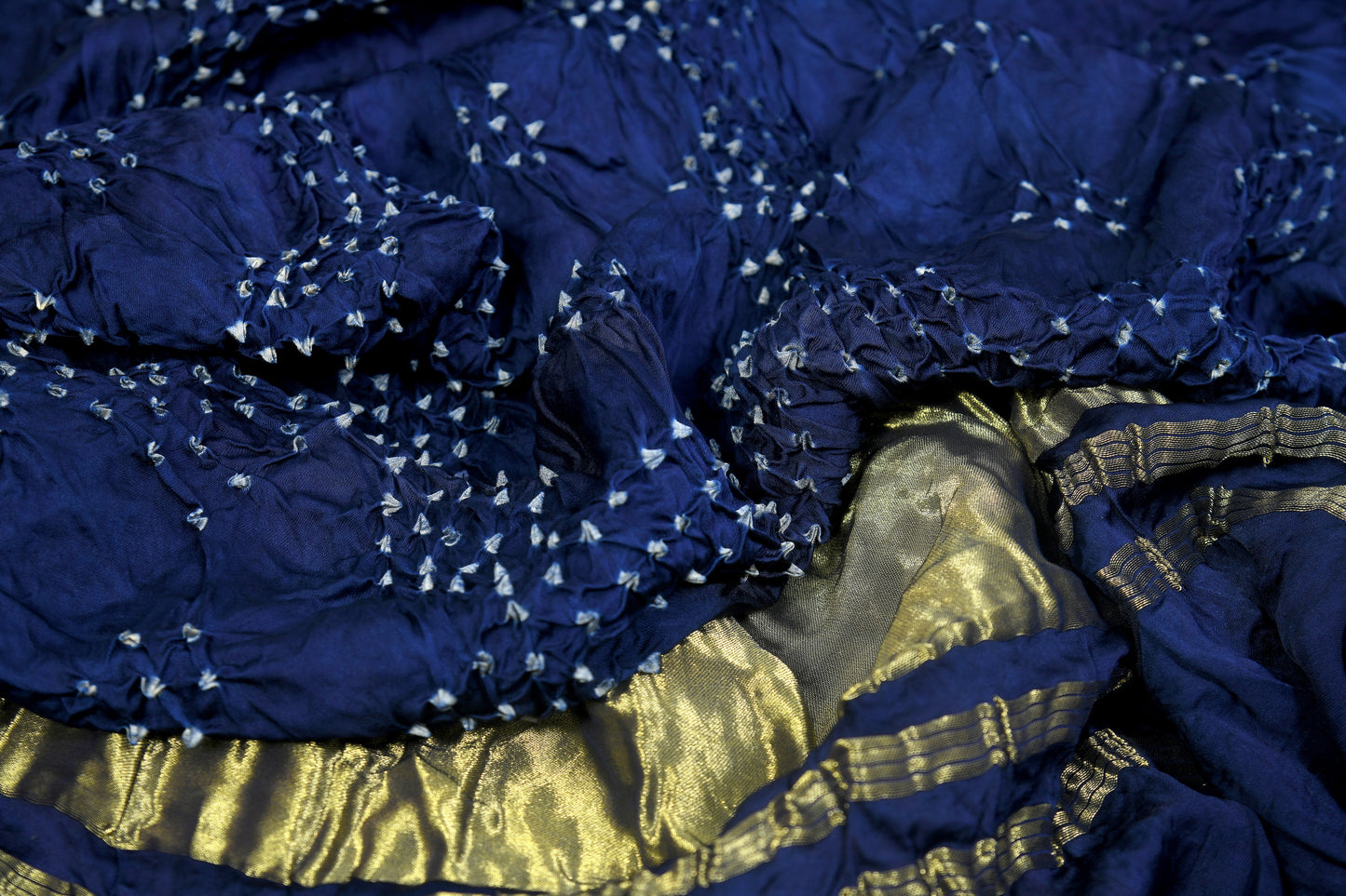 Star Pattern Blue Modal Silk Dupatta
