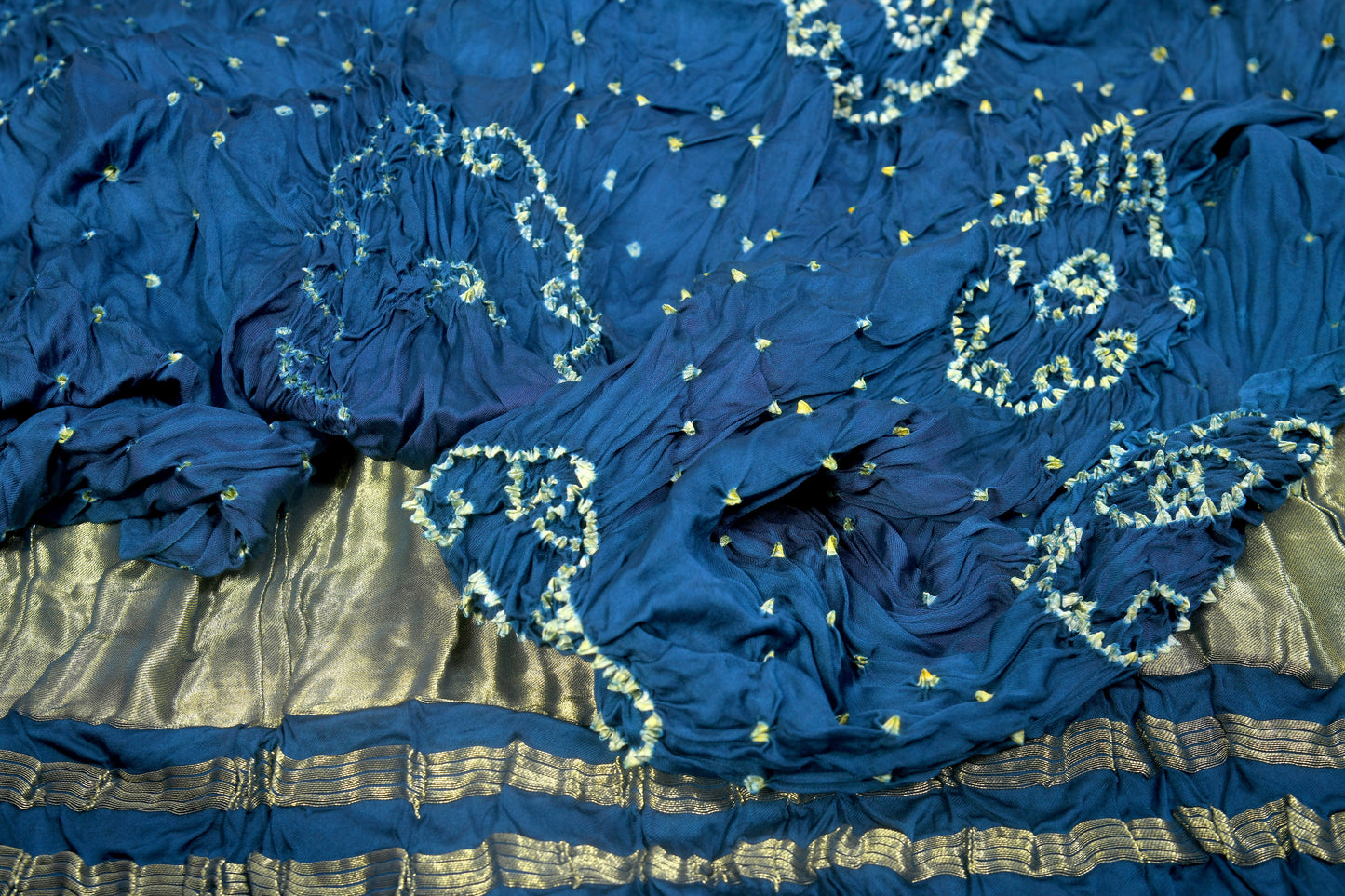 Cloud Pattern Indigo Modal Dupatta