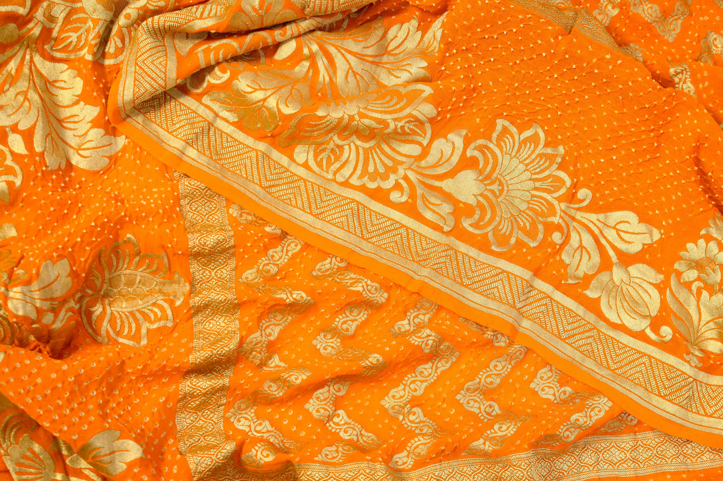 Bandhani royal mustard yellow dupatta
