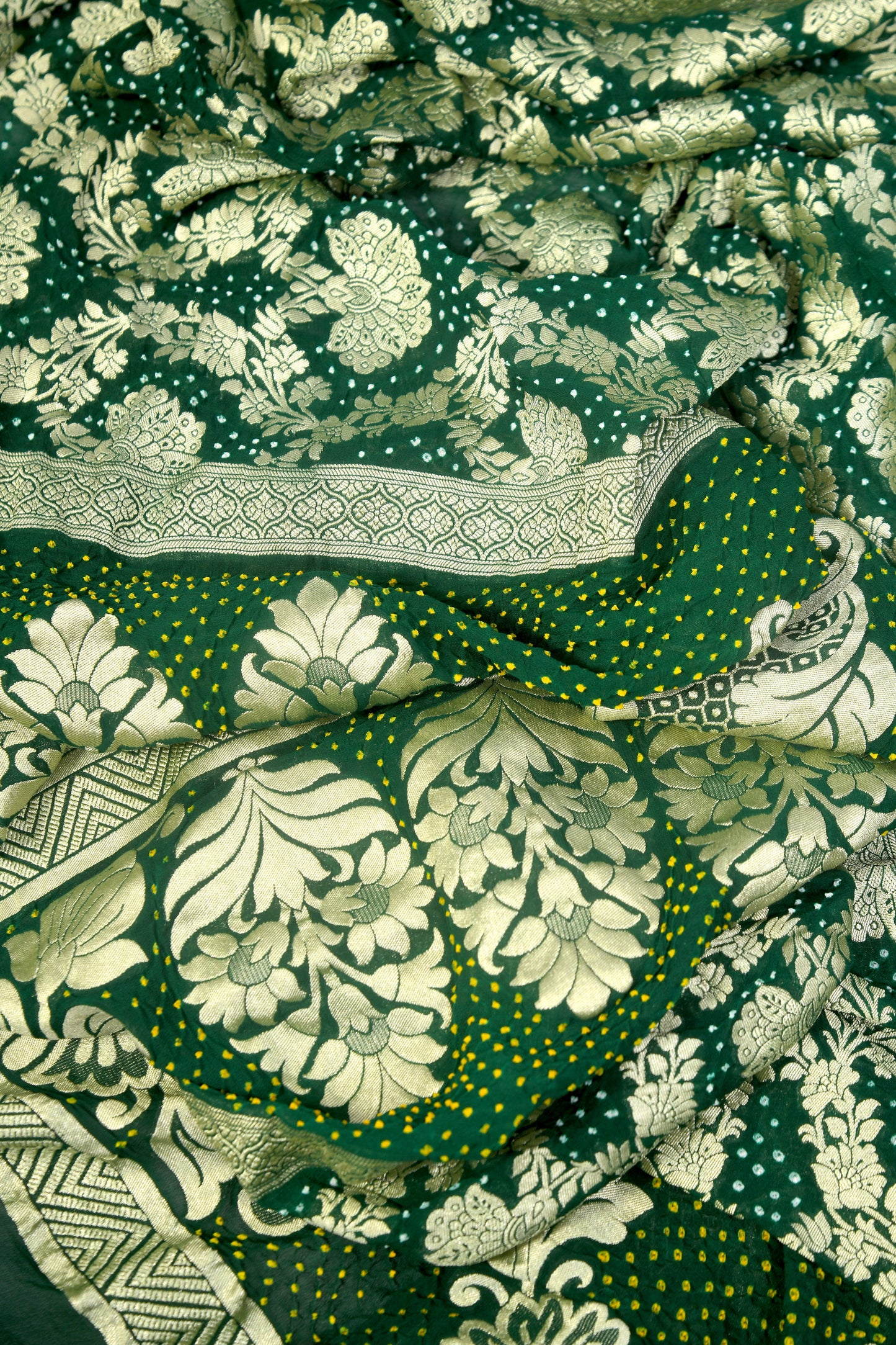 Handloom harmony bottle green dupatta