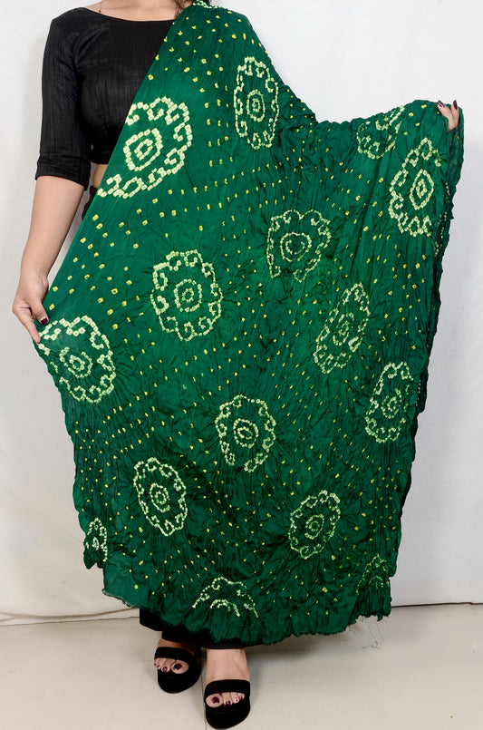Cloud Pattern Green Modal Dupatta