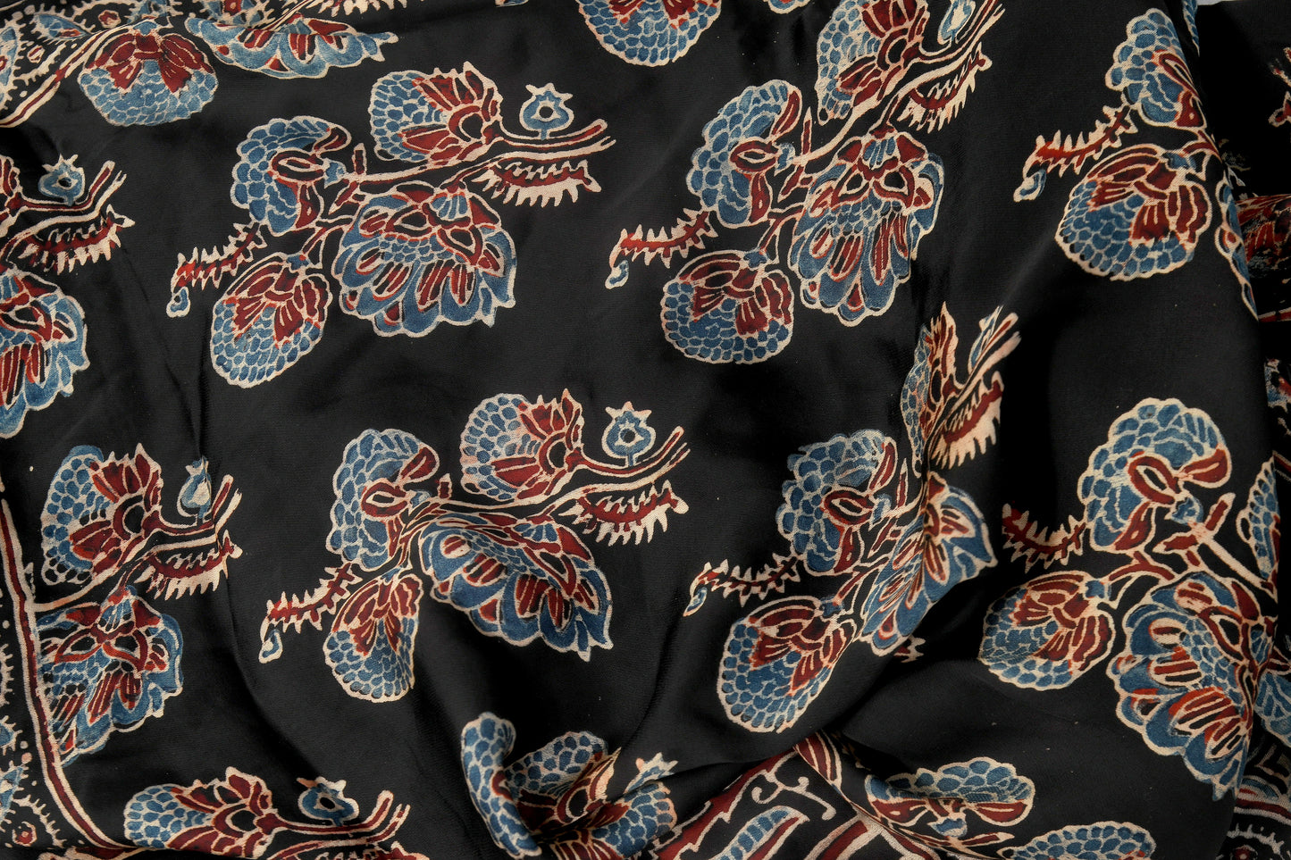 Desert hues Ajarakh black dupatta