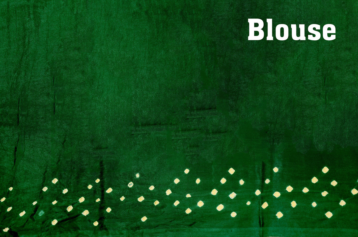 Eternal bloom dark green bandhani saree