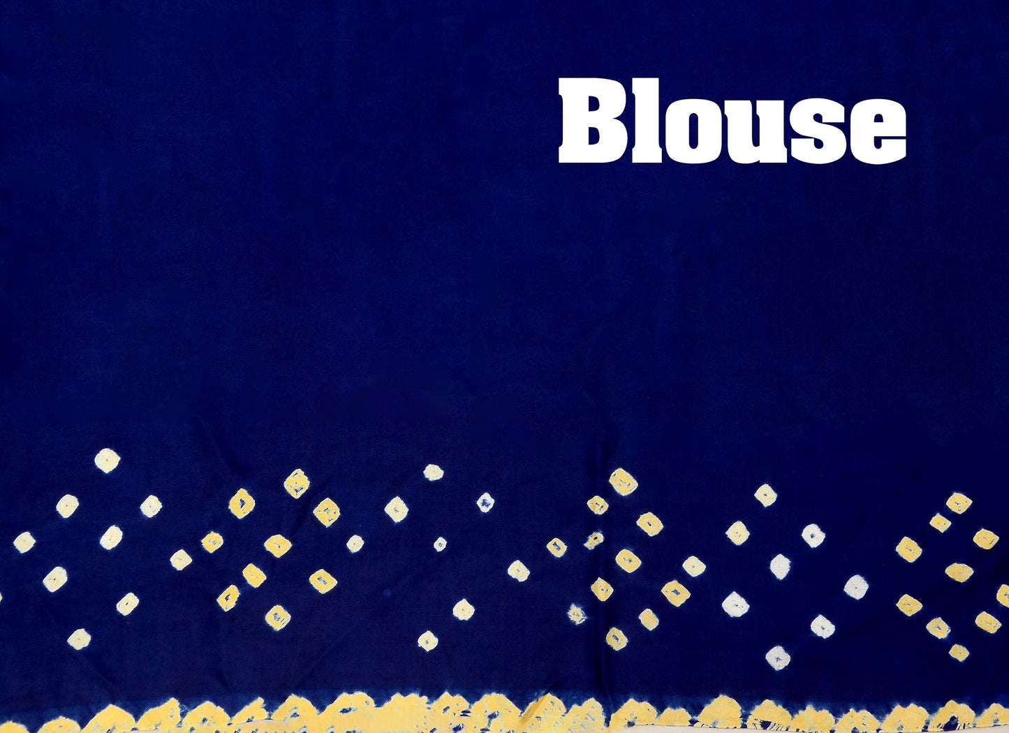 Blue dani saree with edges